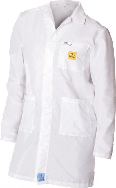 ESD Lab Coat 2/3 Length ESD Smock White Unisex 3XL Antistatic Clothing ESD Garment